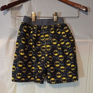 Kids Batman Logo Shorts - Gray and Yellow